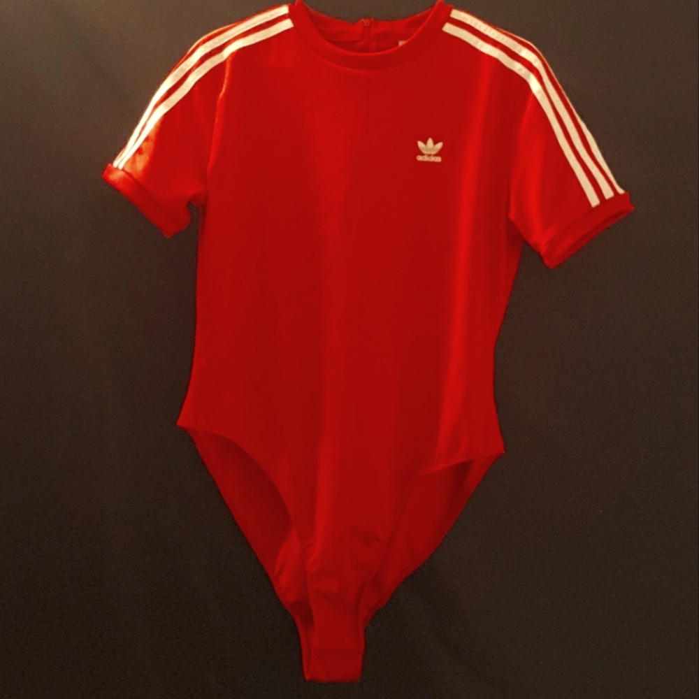 Adidas Size L Red Bodysuit